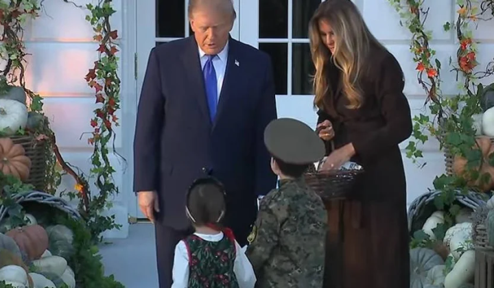 At the White House Halloween Event, Trump and Melania Hand Out Chocolate to 6,000 Children, Including Those in Russian-Themed Costumes