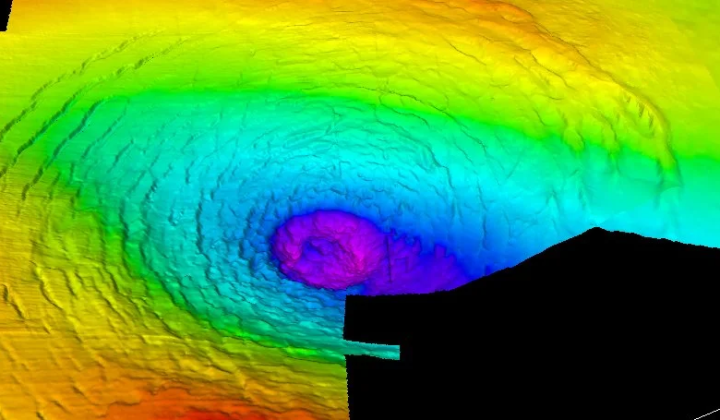 Meteorite crater Silverpit in the North Sea