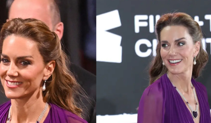 Kate Middleton in purple dress