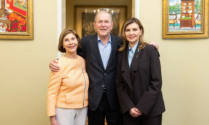 Meeting of Olena Zelenska and George Bush