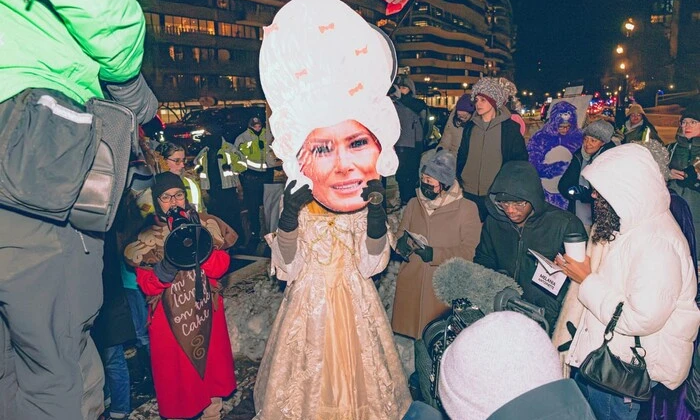 Protest against Melania film in Washington