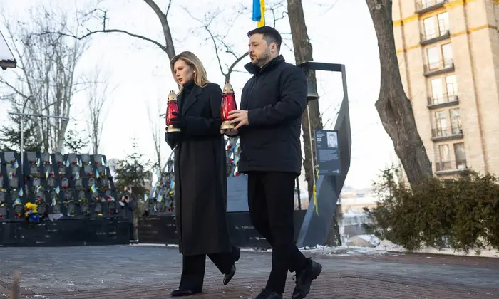 Зеленські вшанували Героїв Небесної Сотні