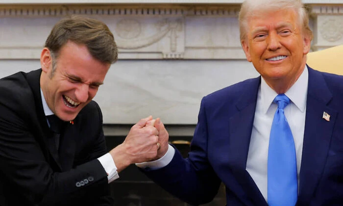 Трамп і Макрон у суперечці