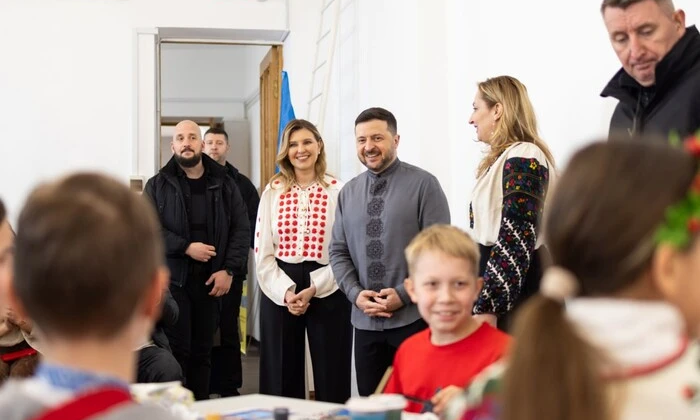 Зеленські зустрілися з дітьми загиблих захисників у Києві