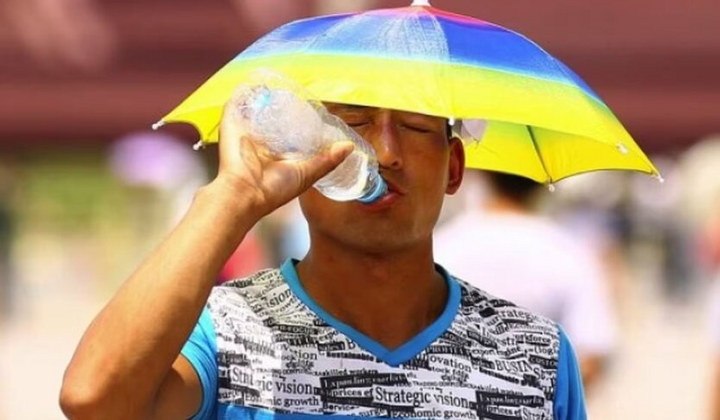 Грозы и град во время жары