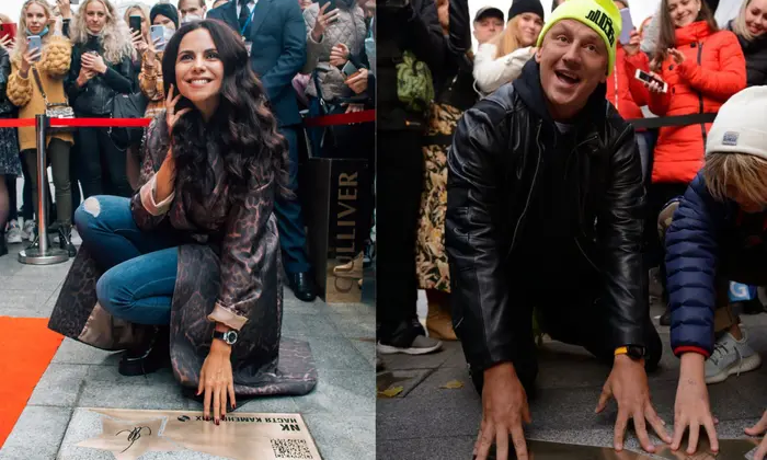 Potap and Nastya Kamenskikh in the center of Kyiv