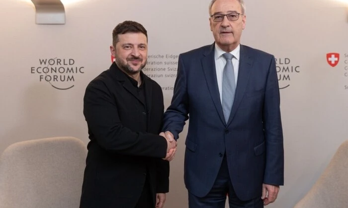 Zelensky with the President of Switzerland in Davos