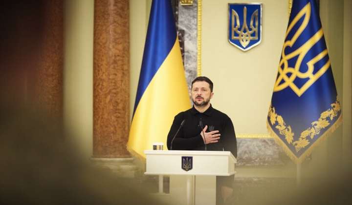 Зеленский и Путин на переговорах