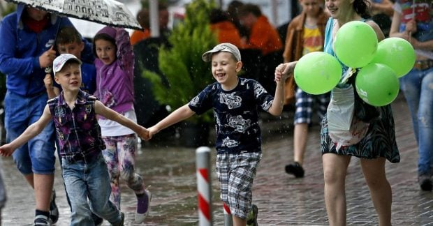 Грозы после жары +40 в августе