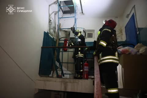 Drone crashed into building roof