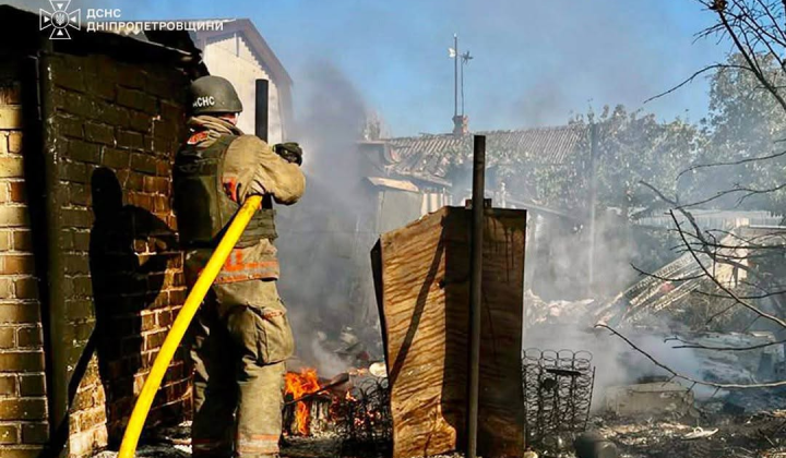 Russian attack in Dnipropetrovsk region: damaged buildings