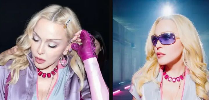 Madonna performs her hit Music
