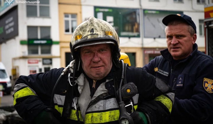 Ликвидация пожара в Тернополе