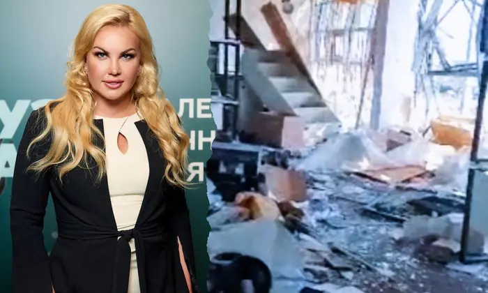 Фасад бизнес-центра певицы Камалії после атаки