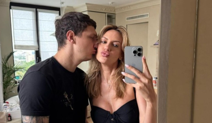 Lesya Nikitiuk congratulated the groom at the wedding