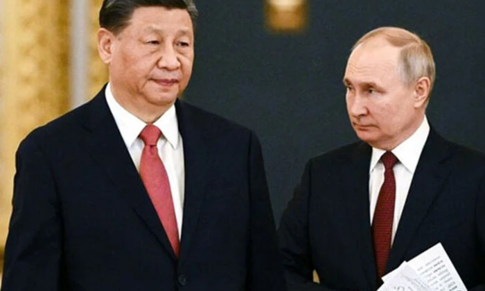 Путін і представники Китаю на переговорах
