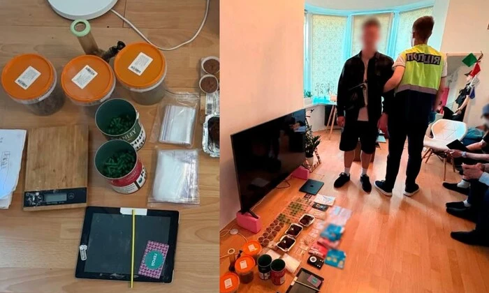 Criminal with marijuana behind bars