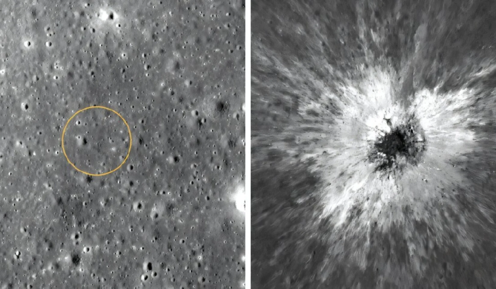 Giant crater on the Moon 43 meters