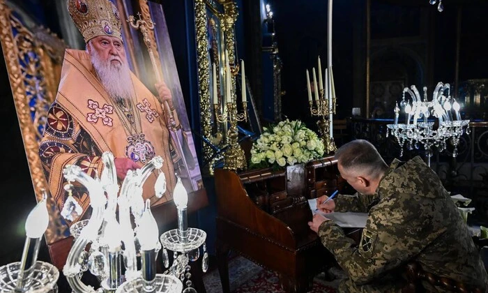 Patriarch Filaret in Volodymyrskyi Cathedral
