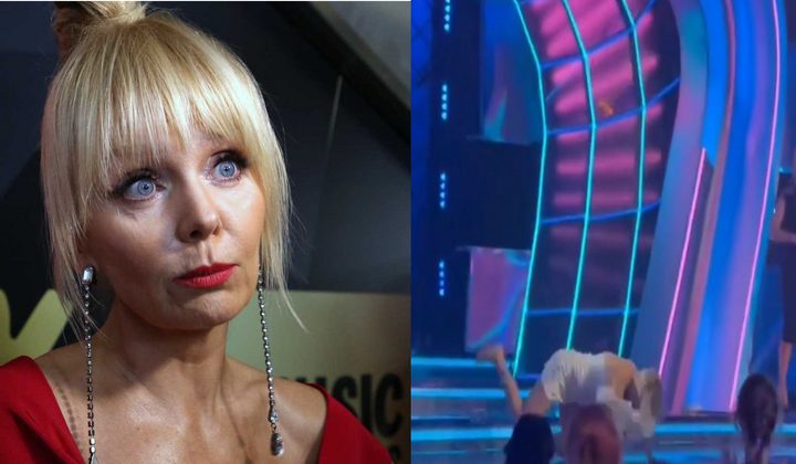 Валерія падає на підлогу під час виступу