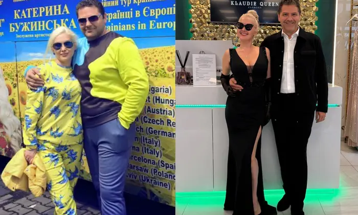 Katerina Buzhinska with husband after 10 years