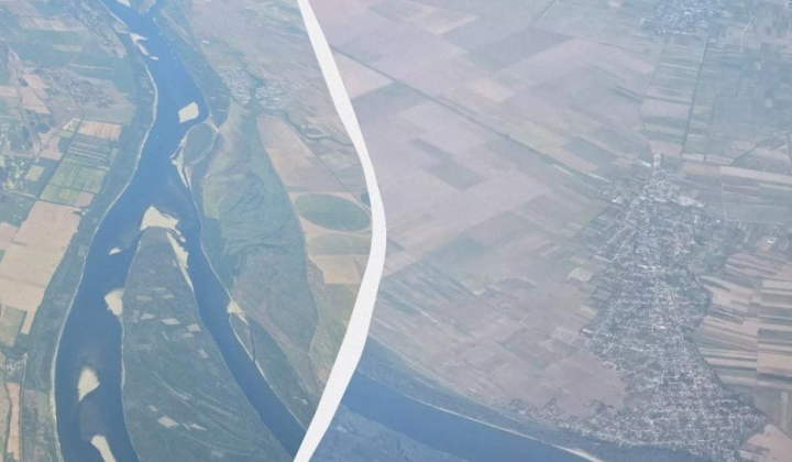 Кораблі на обнаженому Дунаї під час спеки