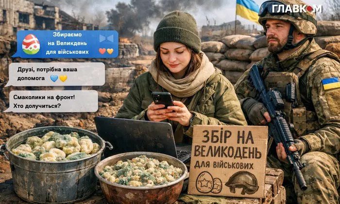Soldier with Easter bread and dumplings