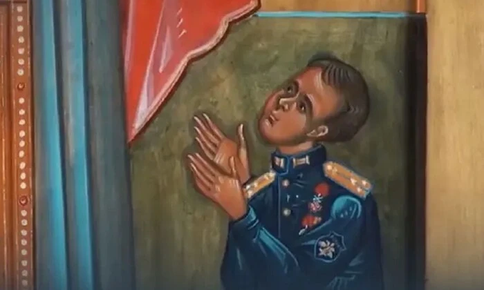 Icons with Russian paratroopers in churches