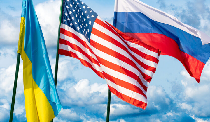 Графика официального флага Украины и России