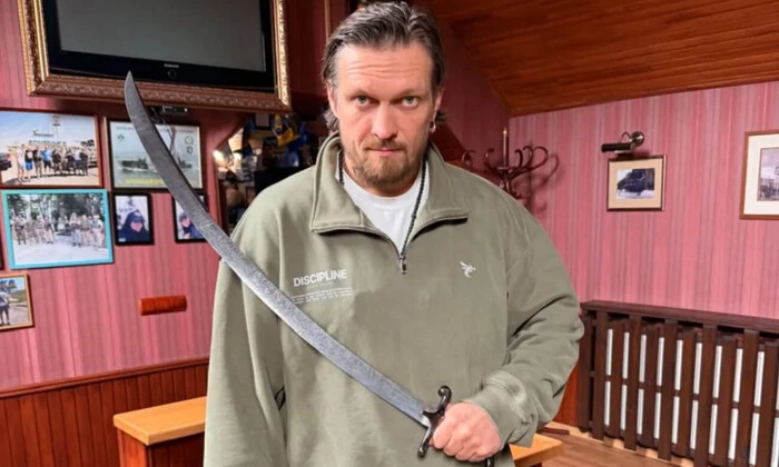 Bohdan Koval forges a blade from fragments of a Russian missile and drone