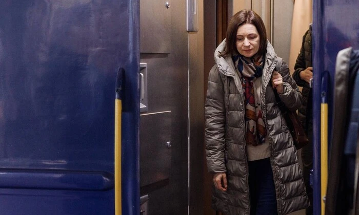 Maia Sandu and Volodymyr Zelensky meeting