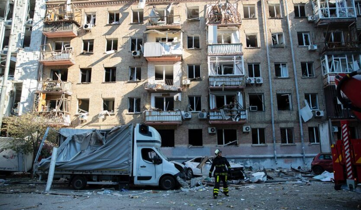 Разрушения большого масштаба в Киеве