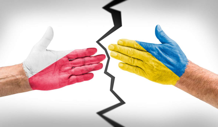 Схематическое изображение масштабной экономической войны между Украиной и Польшей
