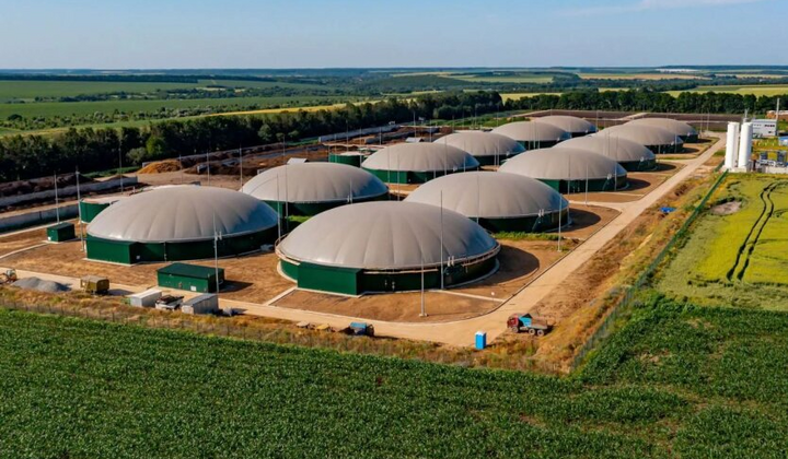 Зображення чотирьох біометанових заводів в Україні