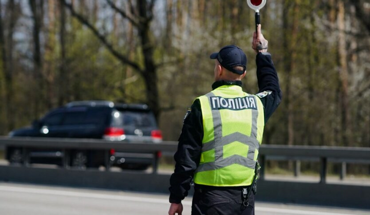 Полиция остановила автомобиль на дороге