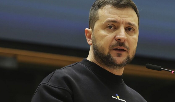 Президент Украины Владимир Зеленский на встрече с американскими представителями