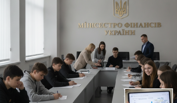 Діти працівників Мінфіну на професійному тестуванні