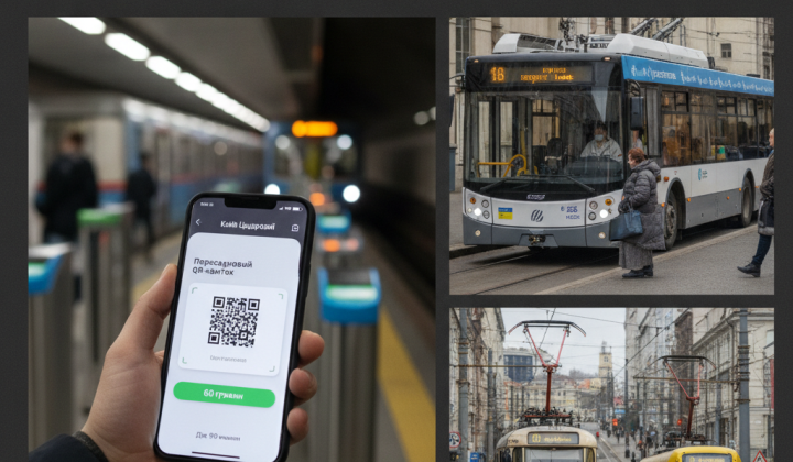 Пересадочный QR-билет в Киеве