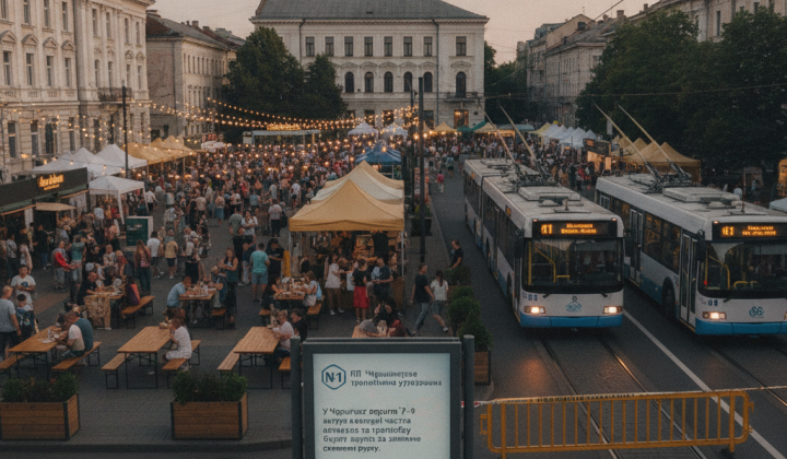 Розклад автобусів і тролейбусів на Food Fest