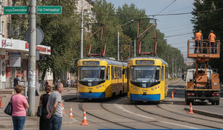 Трамваи №16 и №16А в Харькове