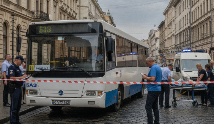 Автобус на улице Львова
