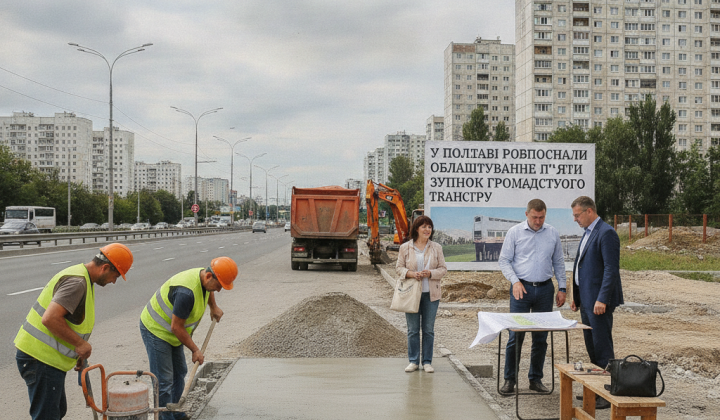 Обустройство остановок в Полтаве