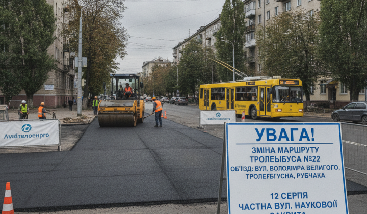 Ремонт тепломережи и троллейбус