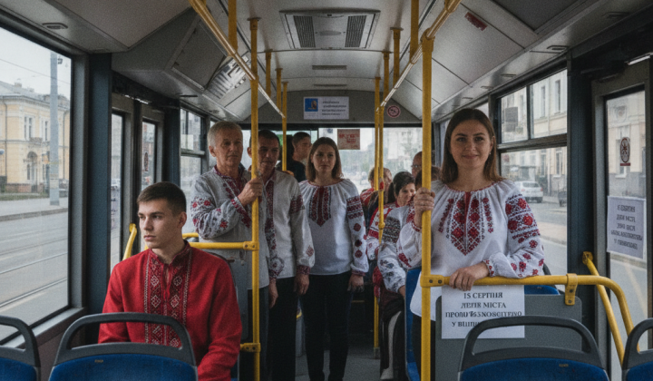 Пассажиры в вышиванках едут бесплатно