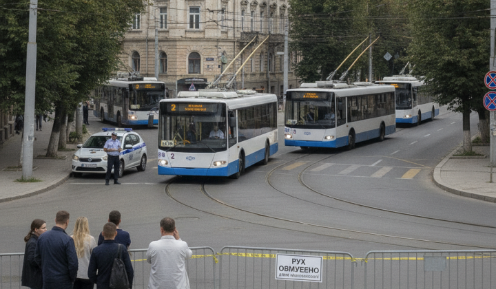 Тролейбуси та автобуси переносять рух