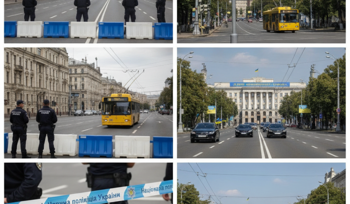 Ограничение движения в центре Киева