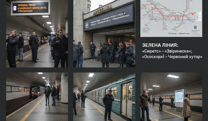 Перемещение метро в Киеве изменилось из-за воздушной тревоги