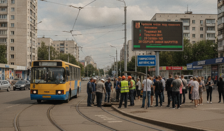 Изменение маршрутов транспорта в Харькове