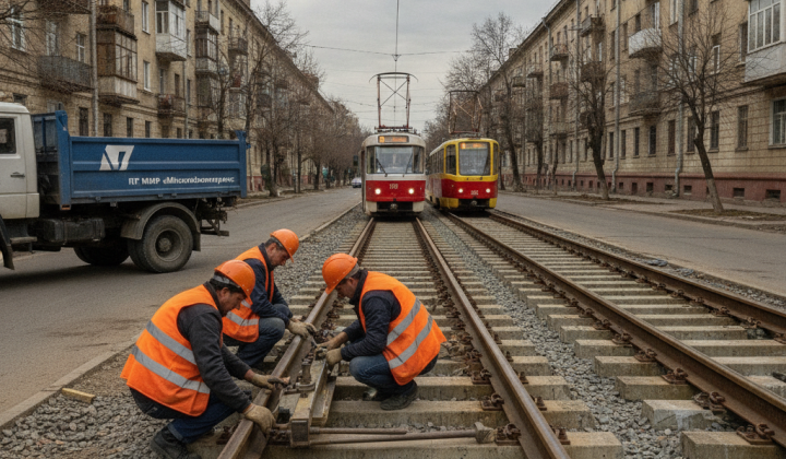 Тролейбус №3 на відновлених коліях у Миколаєві