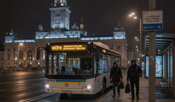 Ночные автобусные маршруты в Киеве